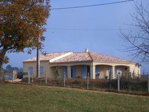 New house build in France all finished surrounded by trees
